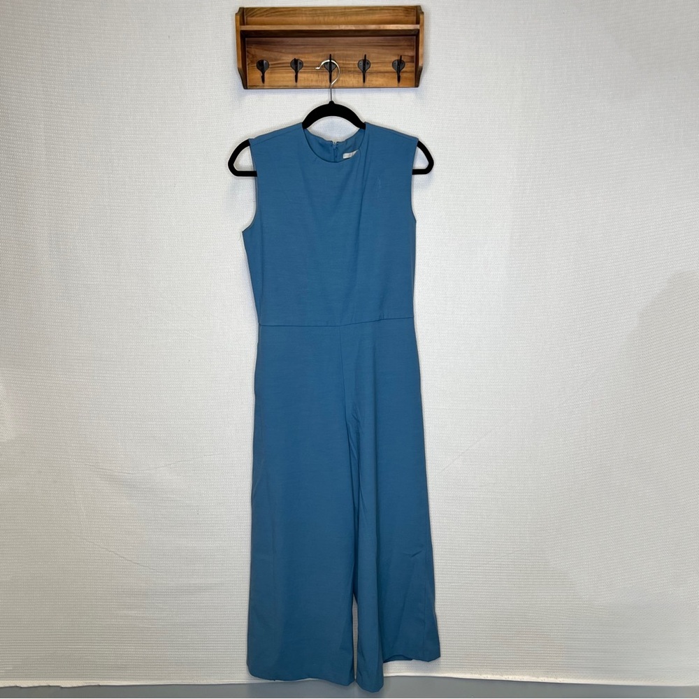 OAK + FORT | Formal Dressy Wide-Leg Jumpsuit Medium Baby Blue